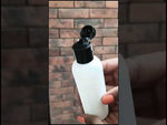 Load and play video in Gallery viewer, (ZMW99) Milky White Pet Bottle with Black Kettle Cap 100ml, 200ML
