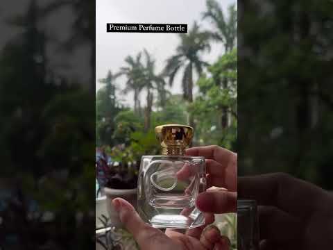 [ZMS46] Transparent Perfume Bottle With Gold Cap - 100ml