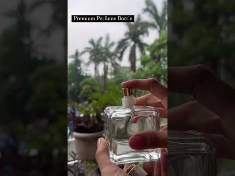 [ZMS51] Transparent Perfume Bottle With Gold Cap - 100ml