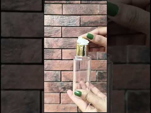 Transparent Round Bottle with Golden Flip Top Cap - 50ml [ZMT59]