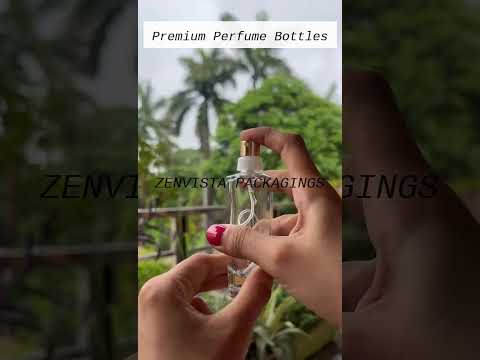 [ZMS34] Transparent Glass Perfume Bottle With Gold Cap - 30ml