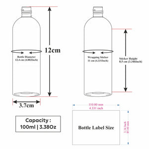 Black Color Bottle With Metalized Gold Flip Top Cap [ZMK18] 100ml, 200ml, 500ml