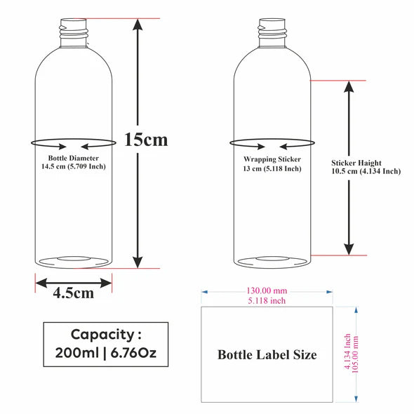 Black Color Bottle With Metalized Gold Flip Top Cap [ZMK18] 100ml, 200ml, 500ml