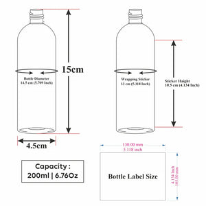 Black Color Bottle With Metalized Gold Flip Top Cap [ZMK18] 100ml, 200ml, 500ml