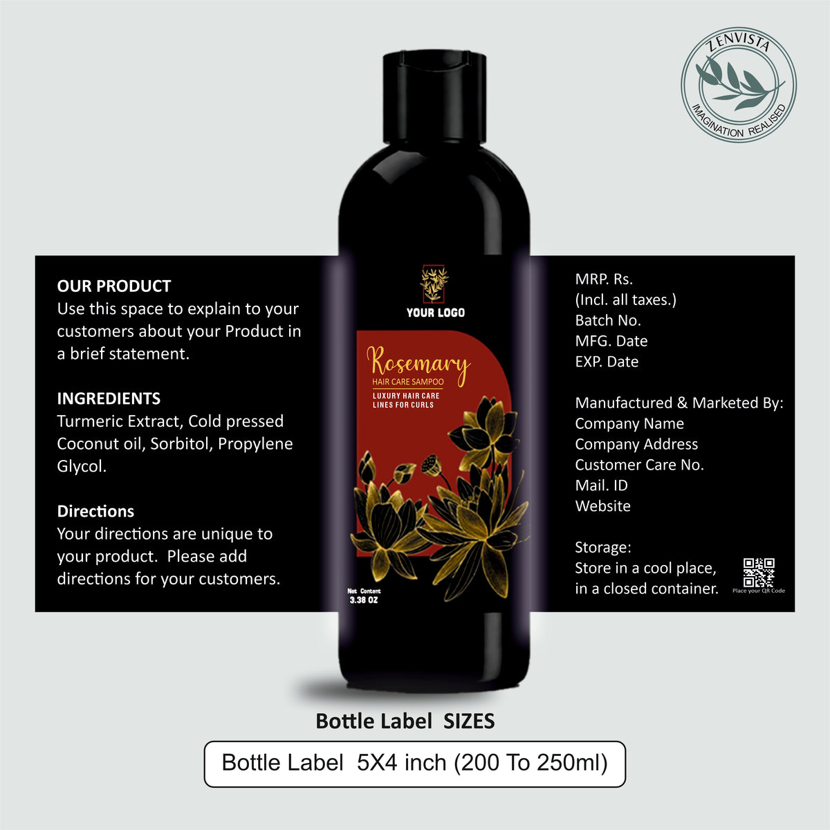 Product Label Template Editable Cosmetic Label Template Skin Care Labe ...