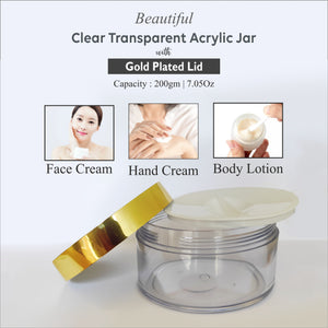 transparentjar_emptyjars_premiumpetjars_premiumblackjars_jars_containers50gmjars_blackjarswithsilverlining_blackcapjars_blackcap_creamsjars_emptycosmeticjars100gmjar_whitejar_jarwithg_transparent jar, jar with gold lid,  