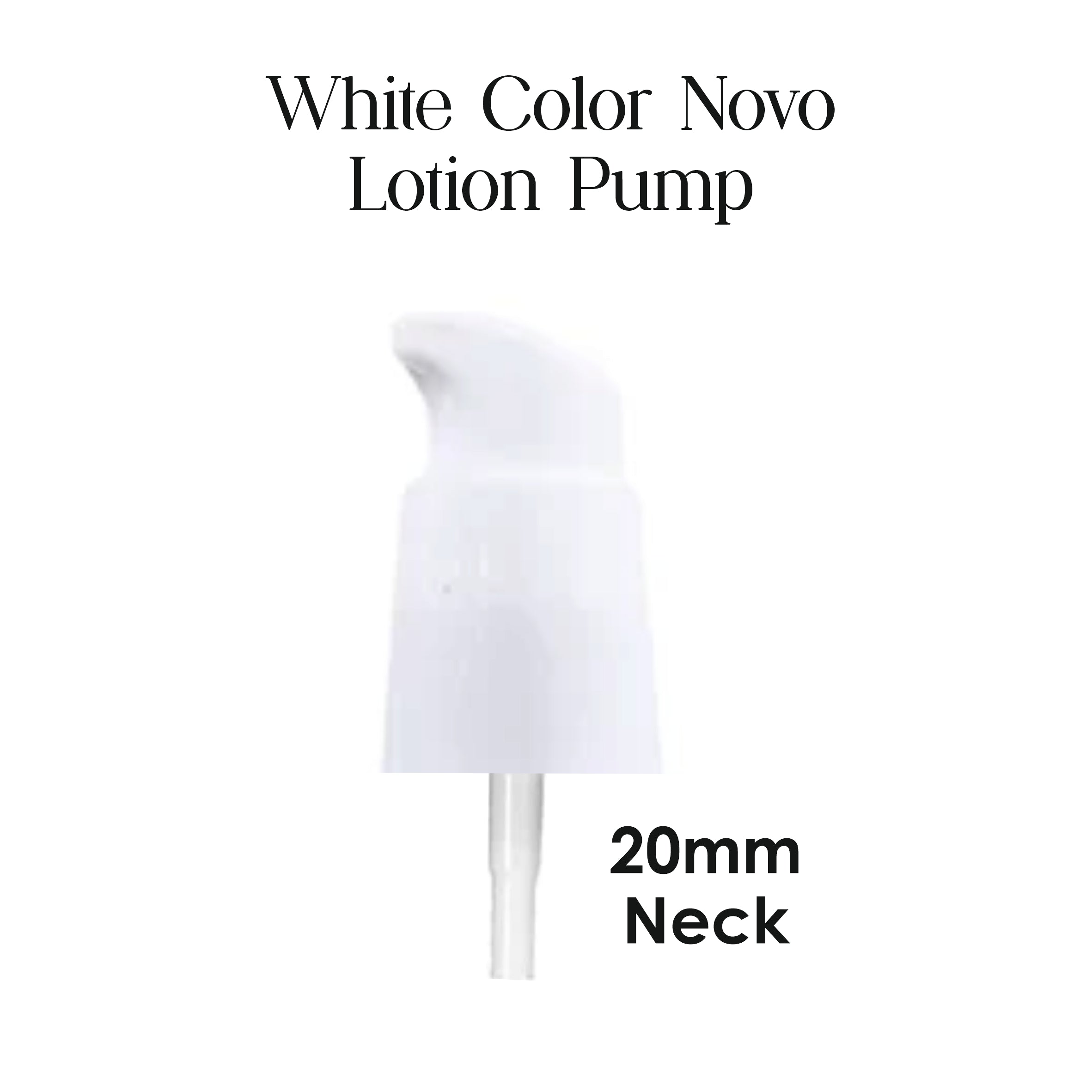 (ZMPC30) White Color Novo Lotion Pump Cap -  20mm