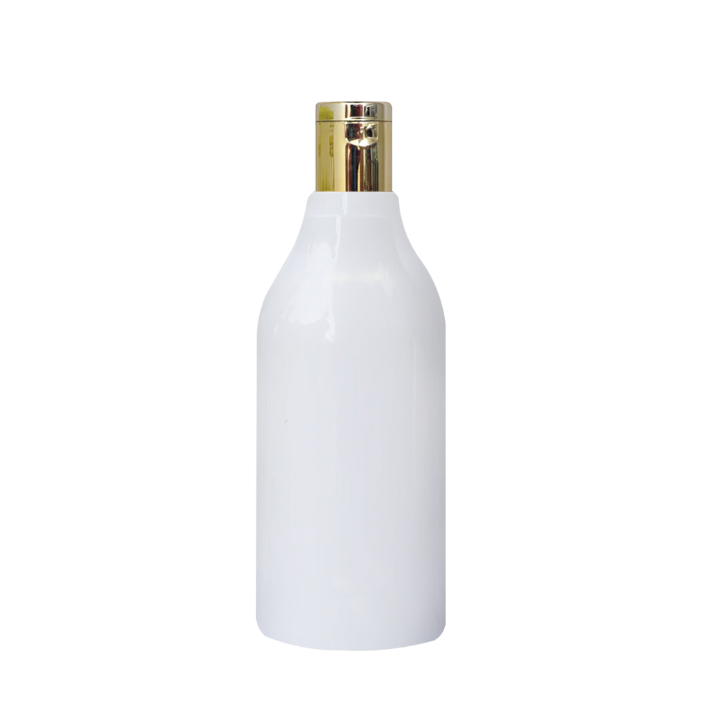 Milky White Bottle , White PET  Bottle , Zenvista Packagings, Packagings Solution, Flip top cap, Golden  flip top cap, White Bottle with fliptop cap, Cosmetic Bottle, Cosmetic Products, Packaging Bottle For  Shampoo, Lotions, Hand Wash, Body Wash, Mssage Oil