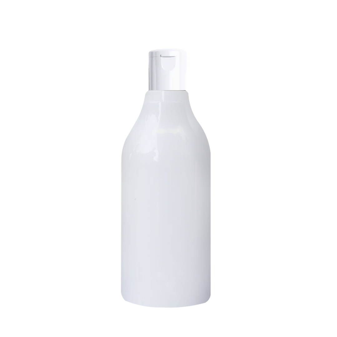 ( ZMW96) Milky White Pet Bottle with White Fliptop Cap 300ml