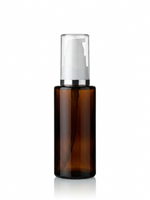 Load image into Gallery viewer, [ZMG218] Amber  Glass Bottle With  White Lotion Pump  -  30ml, 50ml &amp; 100ml
