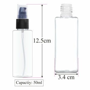 30ml 50ml black clear square spray bottle glass perfume bottle