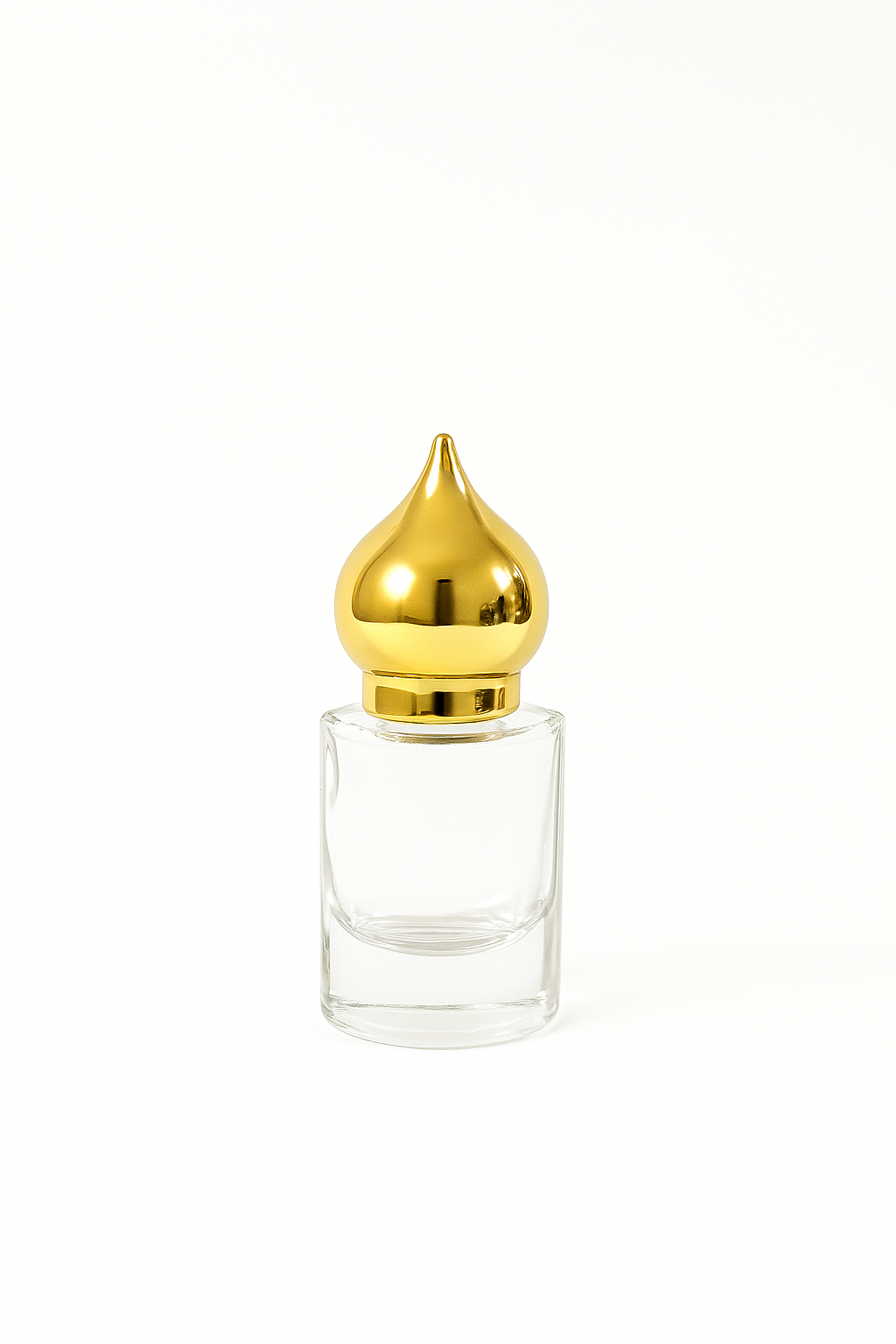 [ZMAR10] Mini Glass Attar Bottle With Gold Cap