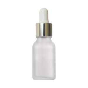 Frosted Glass Bottle with Silver Plated Dropper| 15ml & 25ml ,30ml | [ZMG02]
