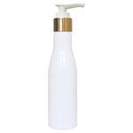 Load image into Gallery viewer, zenvista 200 ml empty milky color bottle with gold plated white dispenser Empty White Color Cosmetic Bottle with Gold Dispenser Pump, Transparent Packaging Bottles For Cosmetic Packaging empty 200ml bottle
