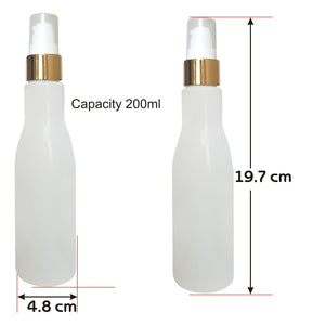 zenvista 100ml empty White Color Bottle With Gold Plated White Lotion Pump for lotion serum oil bottle for shampoo, shampoo bottle, sanitizer bottle, mist spray bottle, plastic bottle, lotion pump bottle