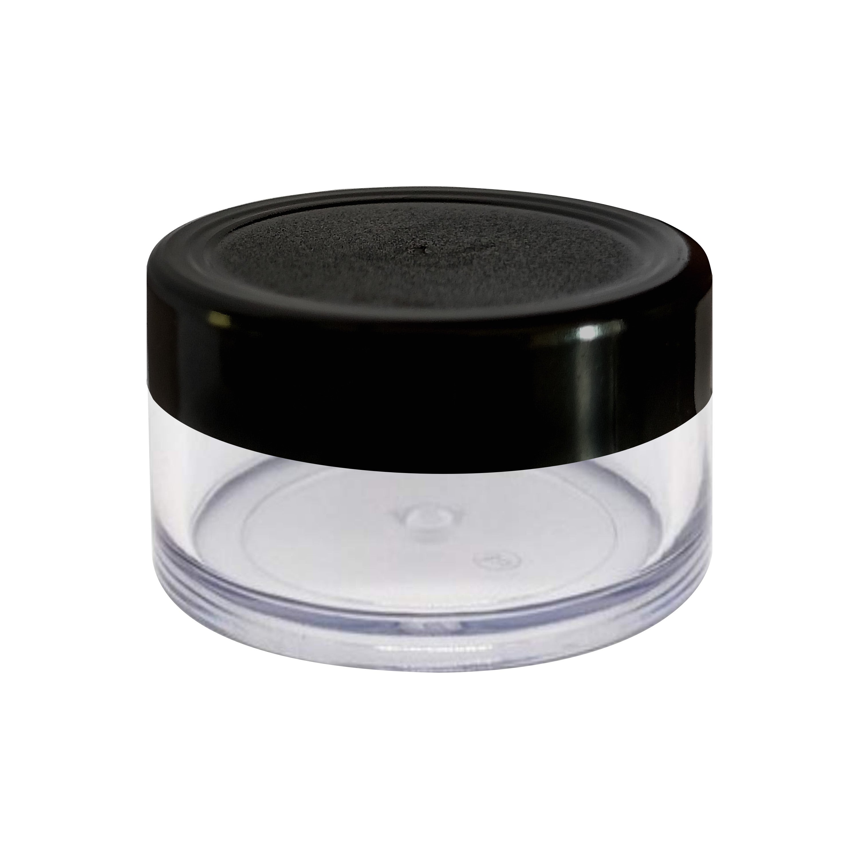 Acrylic Shan Jar with black lid- 8gm, 25gm, 30gm, 15gm, 50gm, 100gm [ZMJ02]