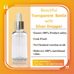 Load image into Gallery viewer, Transparent Glass Bottle With silver Plated Dropper [ZMG07]
