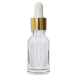 Load image into Gallery viewer, Transparent Glass Bottle With Golden Plated Dropper| 15ml, 25ml, 30ml [ZMG08]
