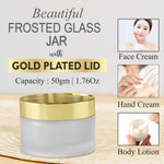 Load image into Gallery viewer, Frosted Jar with Gold Lid For Cream, Scrub, Lip Balm, Body Lotion-50 Gm [ZMJ06]

