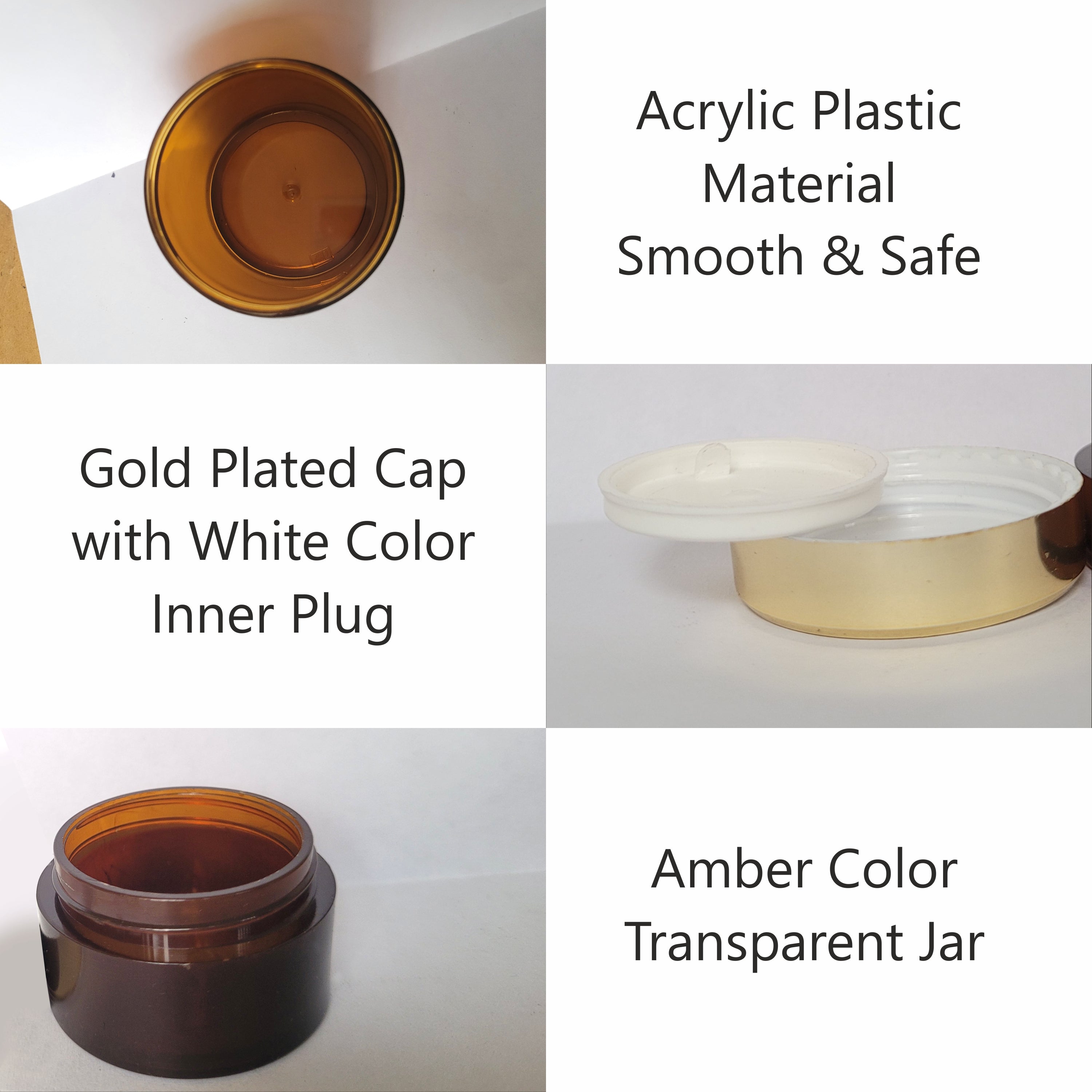 Zenvista, Zenvista packaging,cosmetic packaging, empty cosmetic packaging, jars, empty jars, empty jars for packging, amber color jars, airtight jars, travel friendly jars, jars for cosmetics, cosmetic containers 