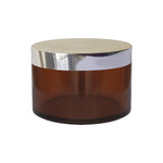 Load image into Gallery viewer, Premium Amber Color Shan Jar With Silver Lid | Capacity - 08gm, 15gm, 50ml &amp;100ml [ZMJ23]
