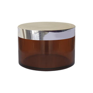 Premium Amber Color Shan Jar With Silver Lid | Capacity - 08gm, 15gm, 50ml &100ml [ZMJ23]