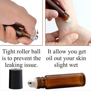 roll on bottles , glass roll on , 10 ml bottles , glass bottles , roll on bottles , black cap roll on bottles , amber color roll on bottles , glass roll on , 10 ml roll on , bottles for lip balm , essential oil bottles , fragrance oil bottles , roll on amber color