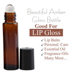 Load image into Gallery viewer, roll on bottles , glass roll on , 10 ml bottles , glass bottles , roll on bottles , black cap roll on bottles , amber color roll on bottles , glass roll on , 10 ml roll on , bottles for lip balm , essential oil bottles , fragrance oil bottles , roll on amber color
