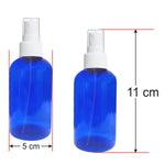 Load image into Gallery viewer, blue bottles , empty blue bottles , 100 ml blue color empty bottles , empty blue bottles for packagings , premium blue color bottles , empty bottles 100 ml blue color , blue color cosmetic bottles , blue bottles with mist spray pump , blue botlles mist spray , 100 ml bottles with mist spray pump
