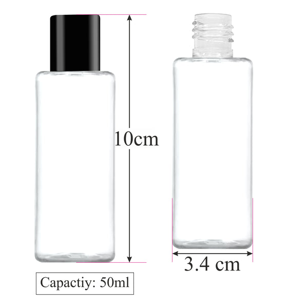 30ml 50ml black clear square spray bottle glass perfume bottle