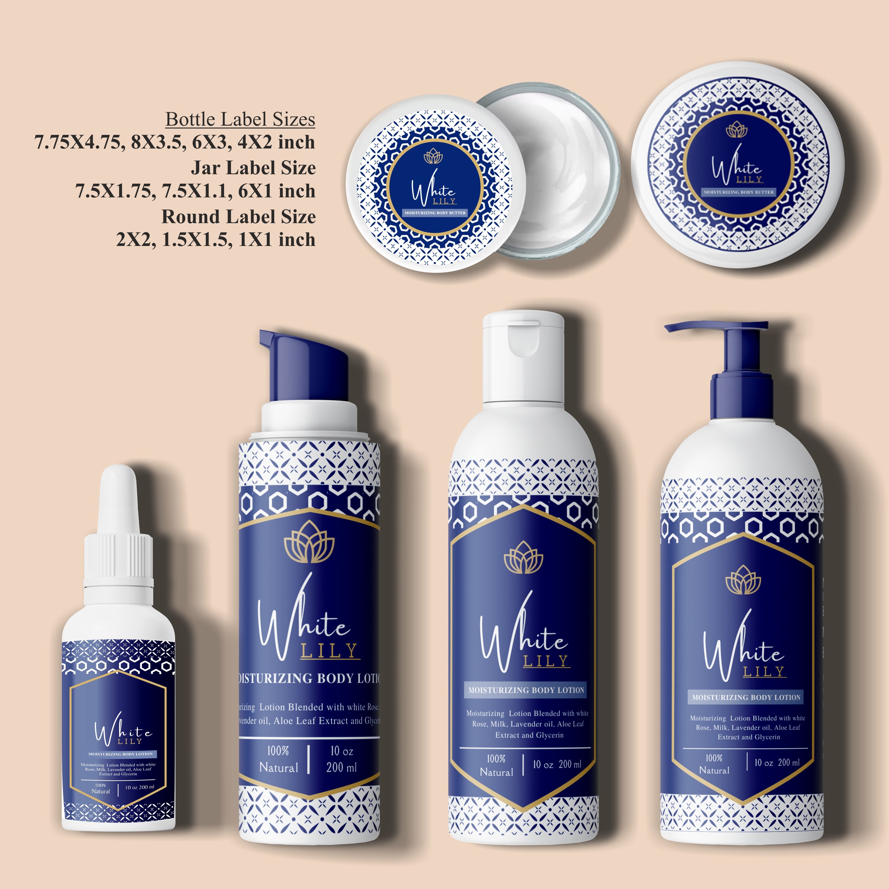 Lotion Bottle Label Templates