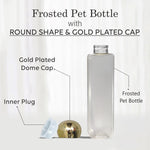 Load image into Gallery viewer, frosted bottle with gold color dome cap, black bottle, bottle, white bottle, serum bottles, brown bottle, refillable containers , premium bottles, pet bottles , pet bottle, perfume bottles , glass bottle, food coloring bottles, empty bottles for serum, dropper bottle, cosmetics empty containers, bottle, blue bottle, beautiful cosmetic bottles, transparent bottle
