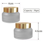 Load image into Gallery viewer, 50gm, 50gm frosted glass jar, glass jar 50gm, cosmetic glass jars india, buy cosmetic jars online india, cosmetic cream jar manufacturers, empty cosmetic jars wholesale, empty cosmetic jars with lids, empty cosmetic jars near me, empty cosmetic jars uk, empty cosmetic jars wholesale uk, empty cosmetic jars for sale, empty cosmetic jars to buy, where can i buy empty cosmetic jars, small empty cosmetic jars, where can i find empty cosmetic jars,
