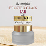 Load image into Gallery viewer, 50gm, 50gm frosted glass jar, glass jar 50gm, cosmetic glass jars india, buy cosmetic jars online india, cosmetic cream jar manufacturers, empty cosmetic jars wholesale, empty cosmetic jars with lids, empty cosmetic jars near me, empty cosmetic jars uk, empty cosmetic jars wholesale uk, empty cosmetic jars for sale, empty cosmetic jars to buy, where can i buy empty cosmetic jars, small empty cosmetic jars, where can i find empty cosmetic jars,
