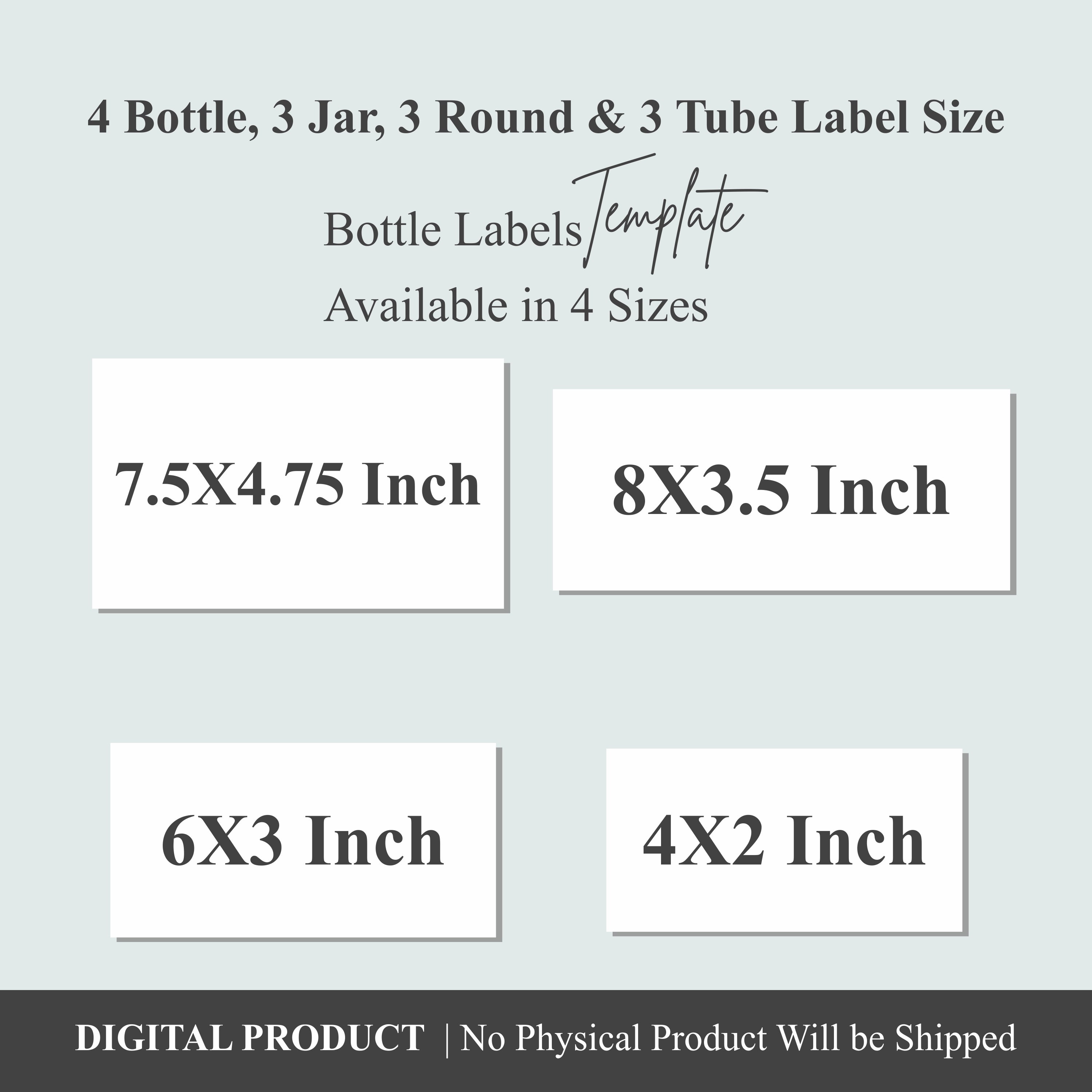 Digital labels, customized label, diy, Templates, canva editing, editable labels, product labels, bottle label, jar label, serum bottle label, shampoo bottle label. jar & containers