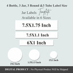 Load image into Gallery viewer, Product Label Template Editable Cosmetic Label Template Skin Care Label Essential Oil Bottle Label Body-care Label Printable Label Canva
