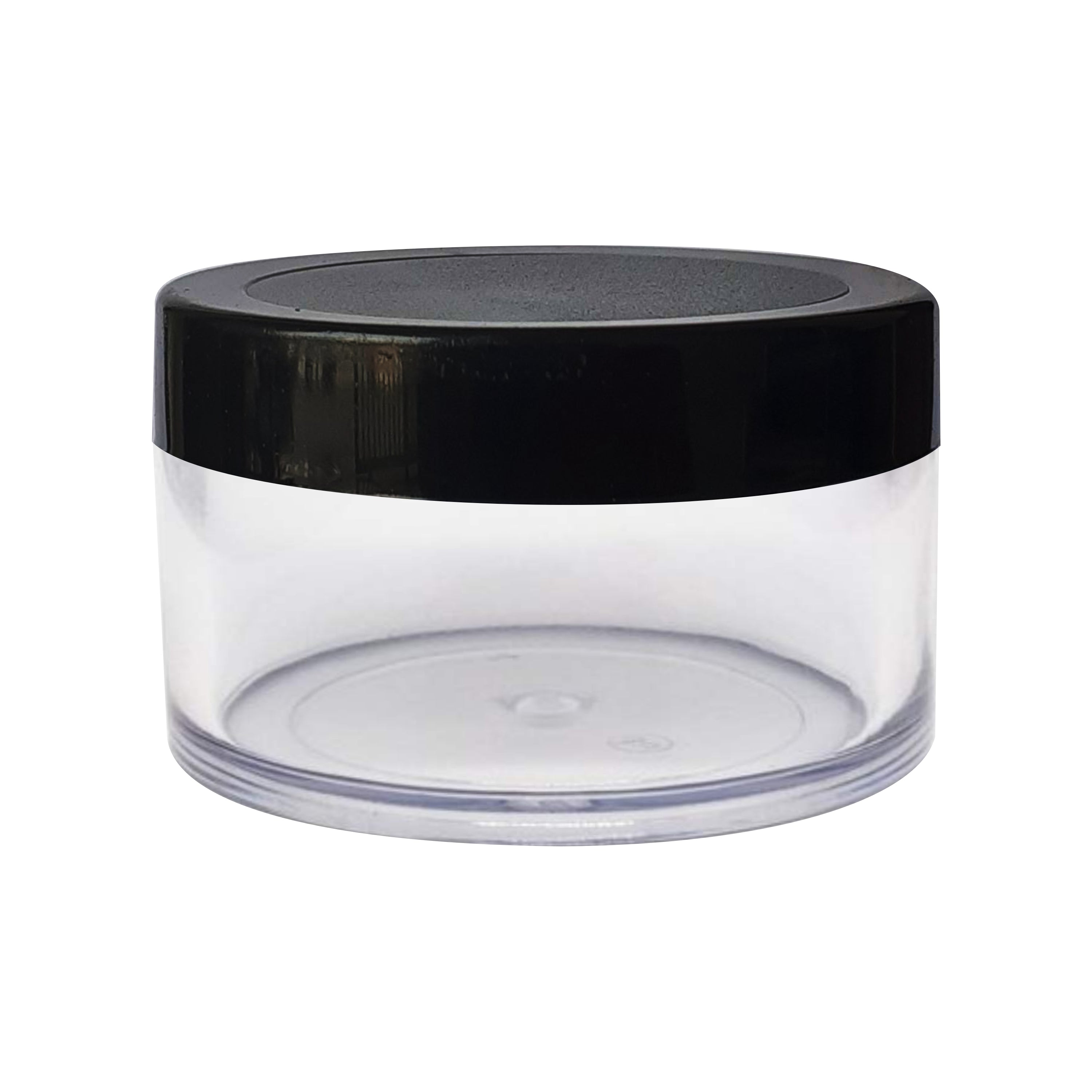 Acrylic Shan Jar with black lid- 8gm, 25gm, 30gm, 15gm, 50gm, 100gm [ZMJ02]