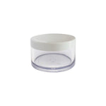 Load image into Gallery viewer, Acrylic Shan Jar With White Color Lid  For Lip Balm, Cream, Scrub- 8gm, 15gm, 50gm, 100gm [ZMJ04]
