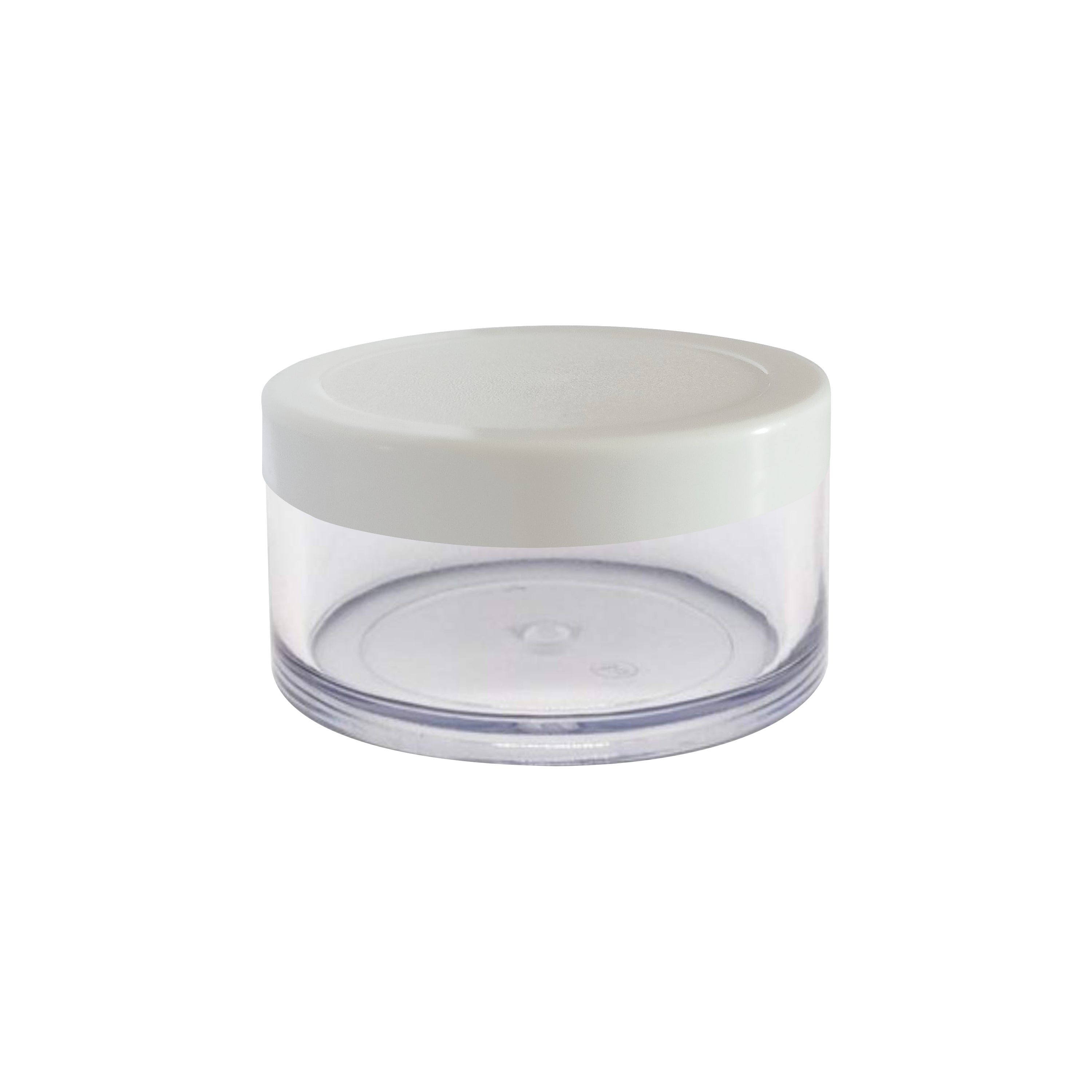 Acrylic Shan Jar With White Color Lid  For Lip Balm, Cream, Scrub- 8gm, 15gm, 50gm, 100gm [ZMJ04]