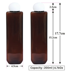 amber color bottle with white dome cap, amber bottle, bottle, white bottle, serum bottles, brown bottle, refillable containers ,amber color 200 ml bottles , empty 200 ml bottles , amber bottles for shampoo , square shaped bottles , 200ml square shaped bottles , amber color bottles with white dom cap , 200ml amber color pet bottles , empty 200ml bottles
