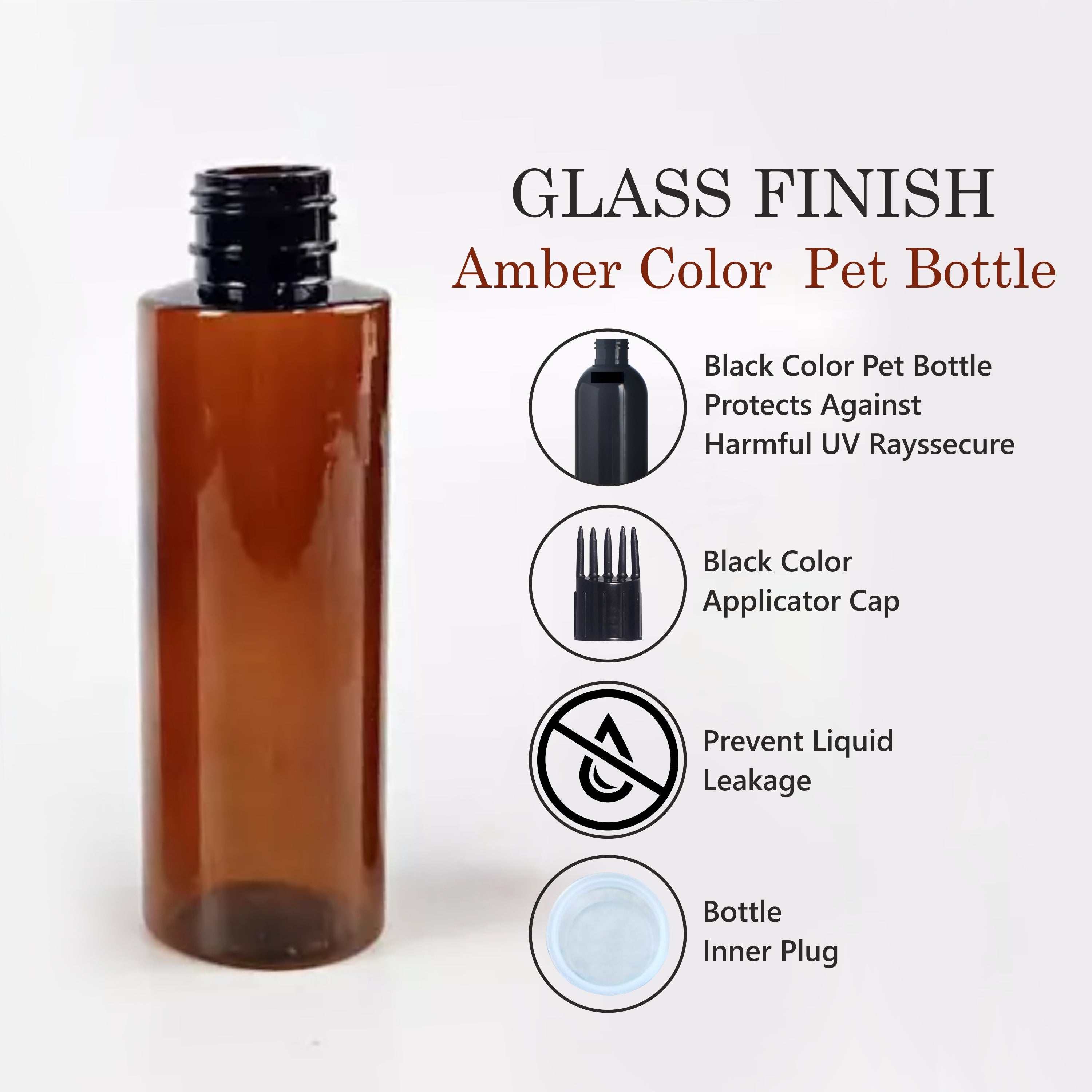 amber bottle, cosmetic packaging , packaging bottles, airtight bottle, leakproof bottle, serum bottle, applicator bottle,empty serum bottle , hair oil bottlr