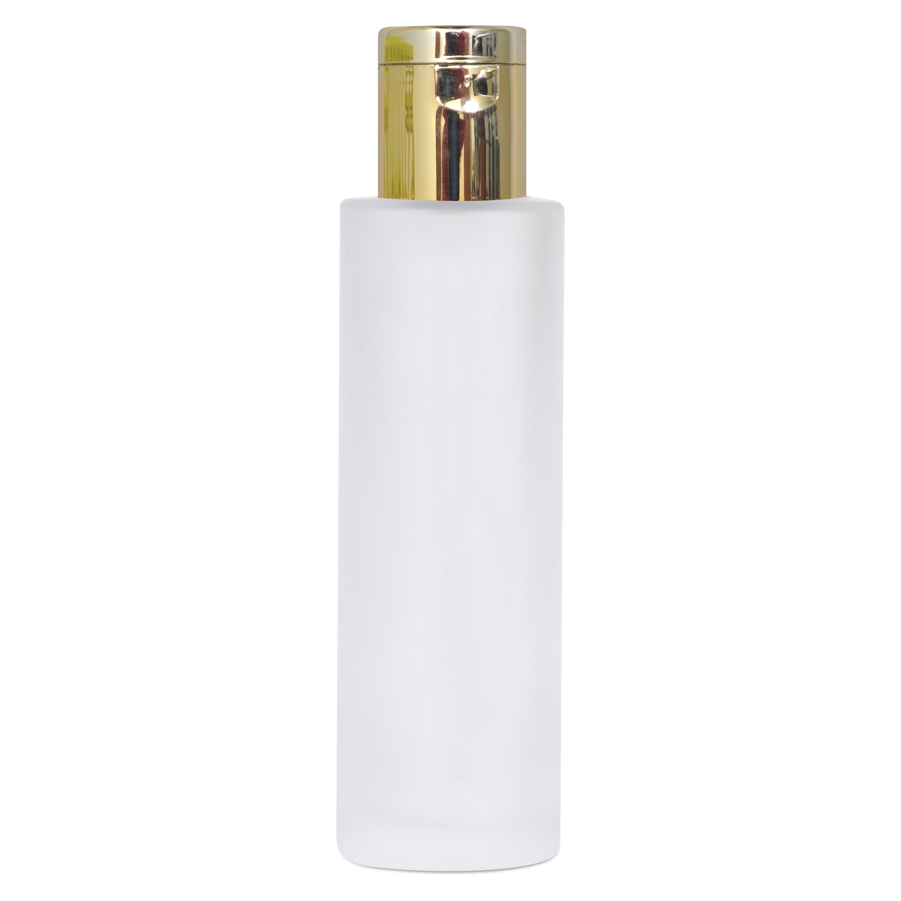 Frosted Glass Bottle With Golden Flip Top Cap [ZMG34] 25ML, 30ml, 50ml, 100ml