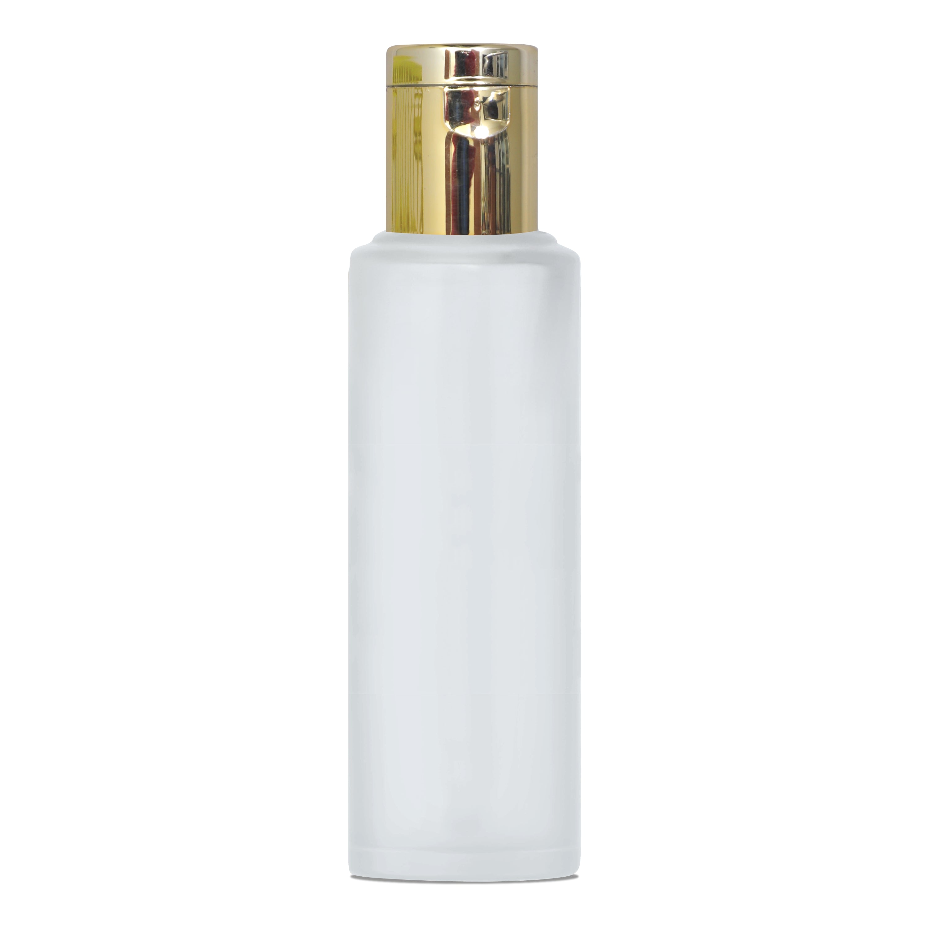 Frosted Glass Bottle With Golden Flip Top Cap [ZMG34] 25ML, 30ml, 50ml, 100ml