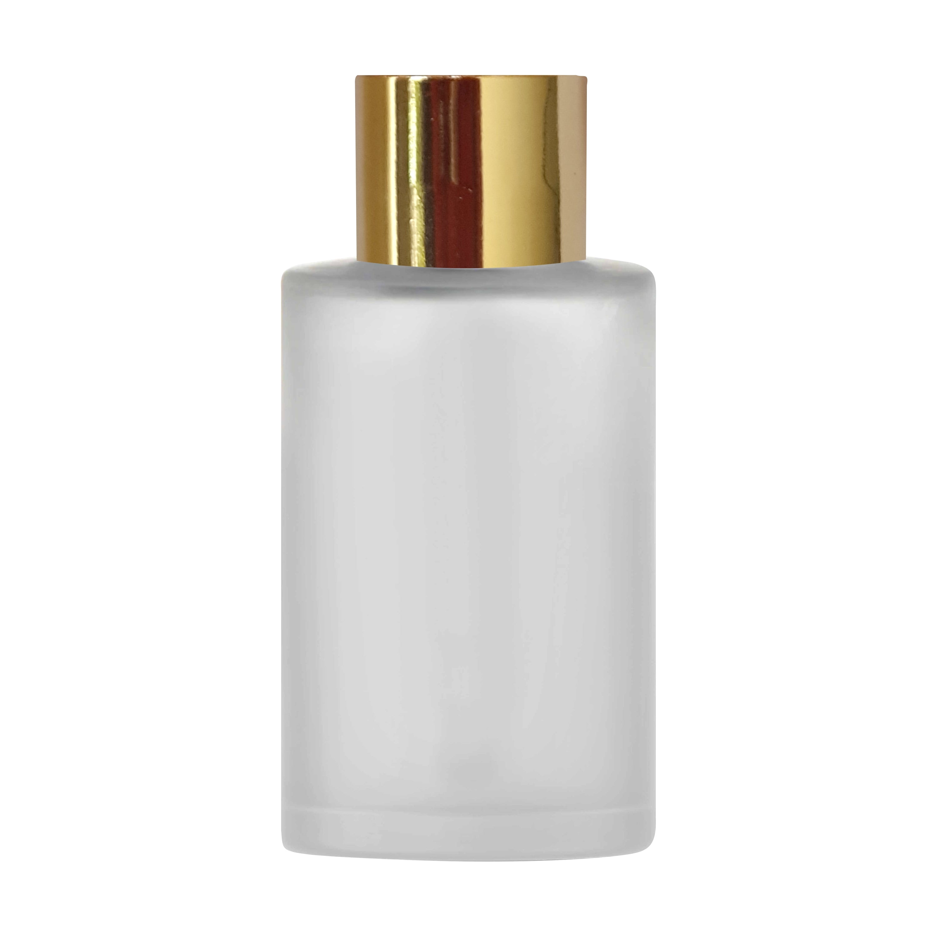 Frosted Glass Bottle With Golden Screw Cap [ZMG35]  25ML, 30ML, 50ML & 100ML