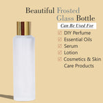 Load image into Gallery viewer, Frosted Glass Bottle With Golden Screw Cap [ZMG35]  25ML, 30ML, 50ML &amp; 100ML
