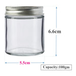 Load image into Gallery viewer, Transparent glass jar with silver tin lid  |200gm|  |100gm| ZMJ24|
