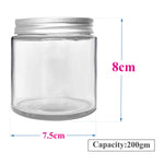Load image into Gallery viewer, Transparent glass jar with silver tin lid  |200gm|  |100gm| ZMJ24|
