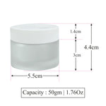 Load image into Gallery viewer, Frosted Glass Jar With white color pet Lid-50GM [ZMJ26]
