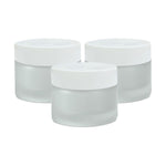 Load image into Gallery viewer, Frosted Glass Jar With white color pet Lid-50GM [ZMJ26]
