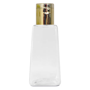 Transparent Bottle with Golden Flip Top Cap - 50ml [ZMT55]